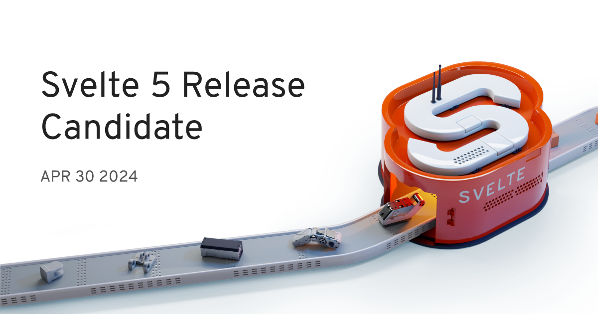 Svelte 5 is now in the Release Candidate phase. This means that the design of the framework is largely settled, with no anticipated breaking changes b